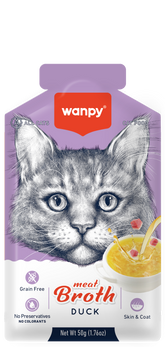 Wanpy Aliment Humide Chat Soupe de viande - Canard 50 g